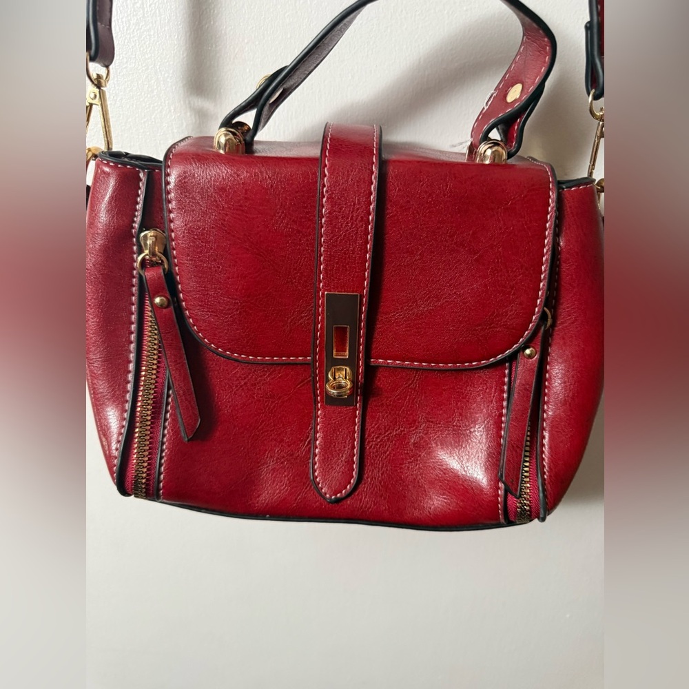 Stauer Parisian-style satchel w/Vintage Inspired Gold Hardware